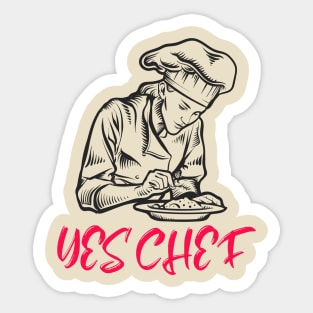 Yes Chef Professional Chef Plating Food Sticker